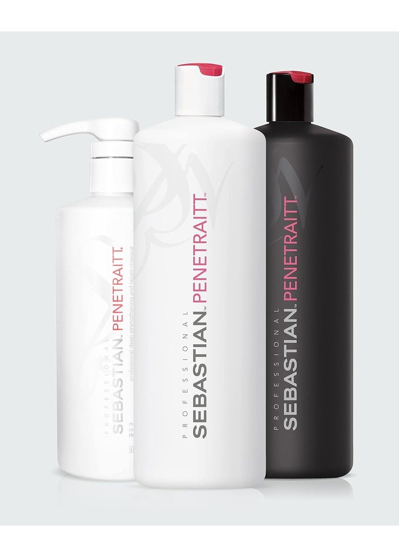 Sebastian Professional Penetraitt Shampoo & Conditioner, Strengthening & Repair, For Damaged & Colored Treated Hair