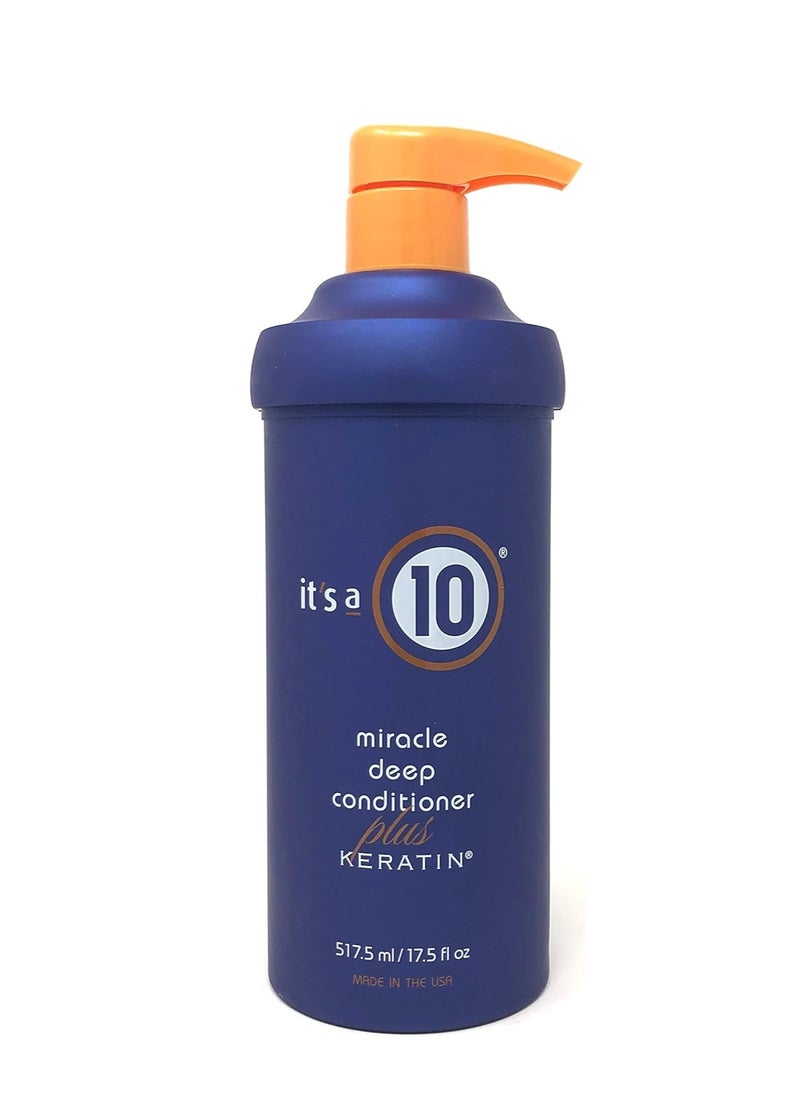 It's A 10 Miracle Deep Conditioner Plus Keratin for Unisex, 17.5 Ounce