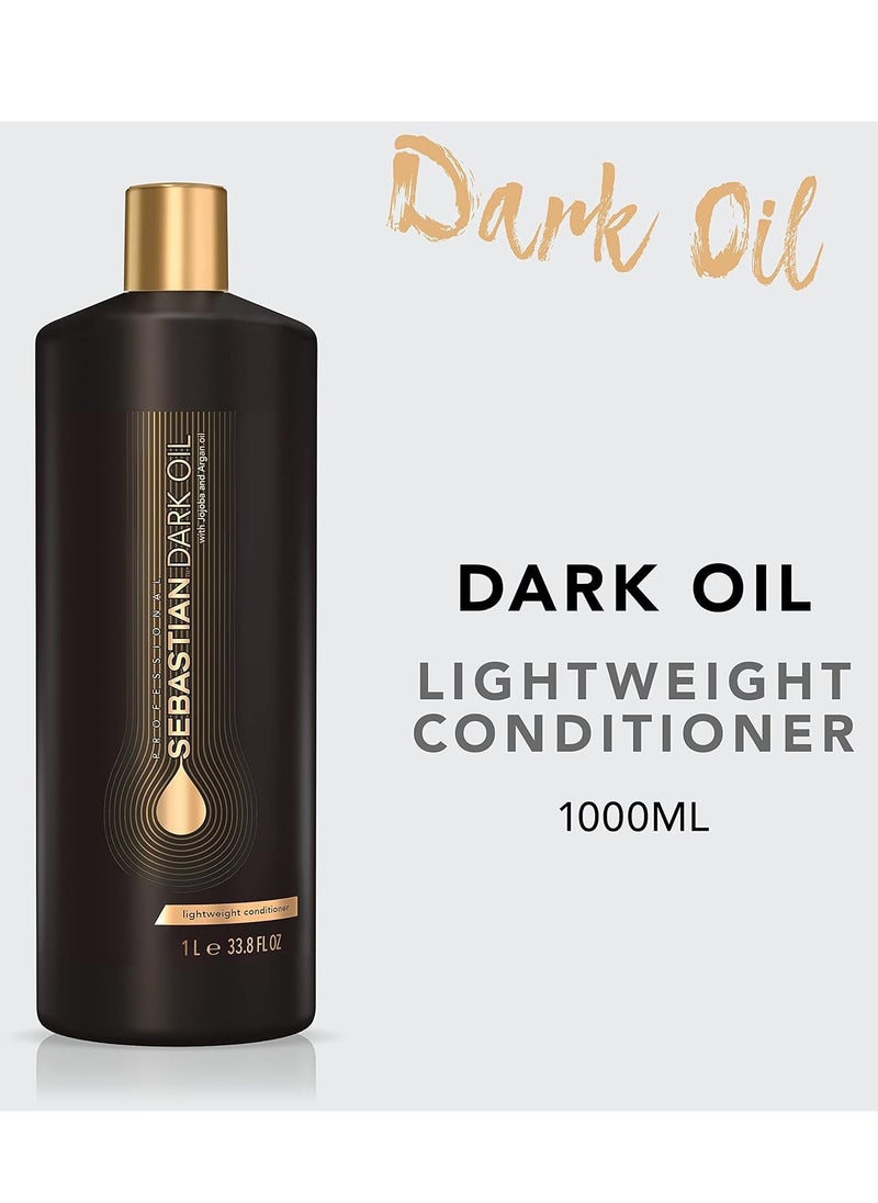 Sebastian Professional Dark Oil Lightweight Conditioner | Infused with Jojoba & Argan Oil for Silky, Smooth Conditioned Hair