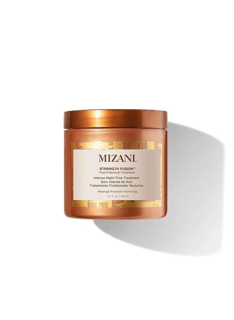 Mizani Strength Fusion Intense Night-Time Treatment | Deeply Nourishing Hair Mask | with Shea Butter | for Curly Hair | 5.1 Fl Oz