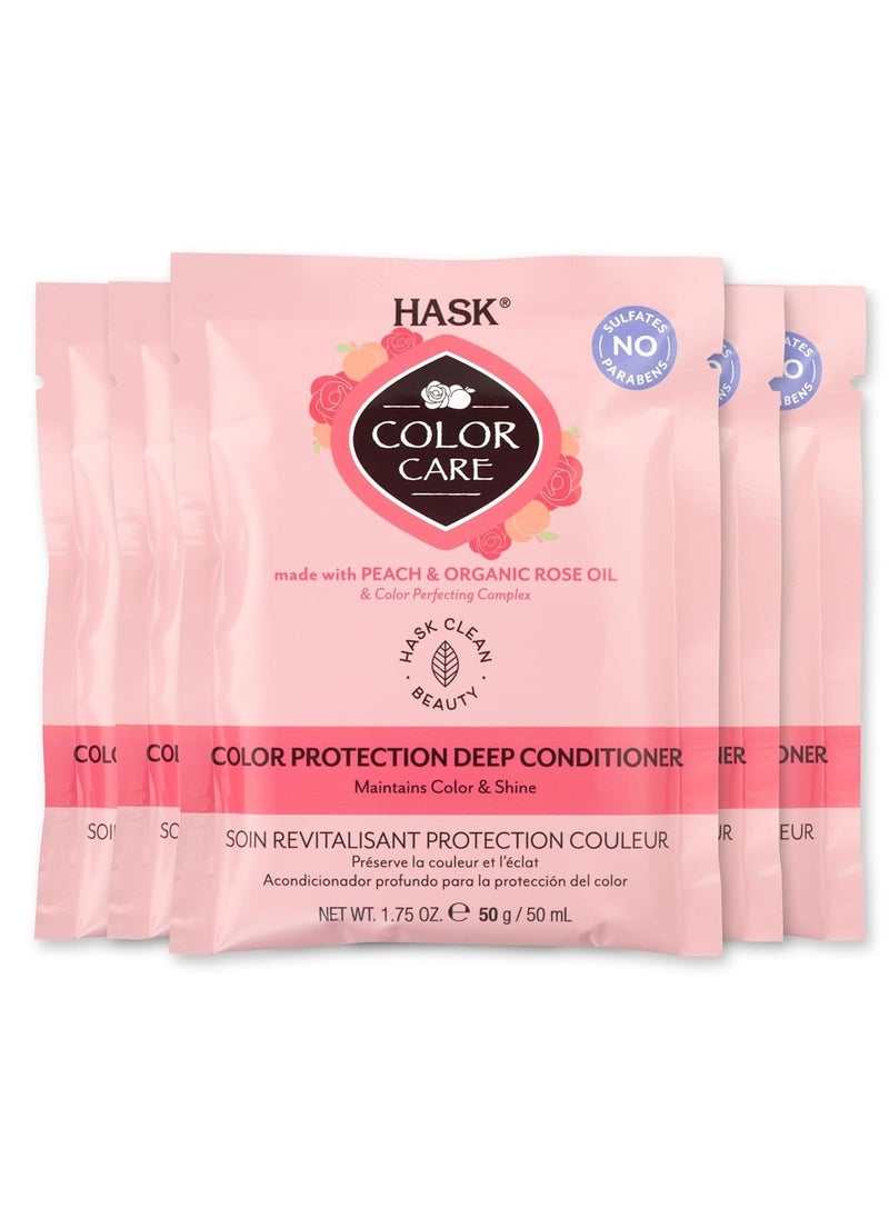 HASK COLOR CARE Deep Conditioner Treatments for colored hair, color safe, gluten free, sulfate free, paraben free - Pack of 6