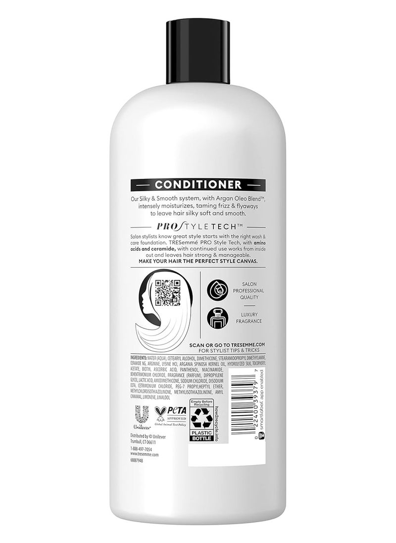 TRESemmé Silky & Smooth Anti-Frizz Conditioner for Frizzy Hair Formulated With Pro Style Technology 28 oz