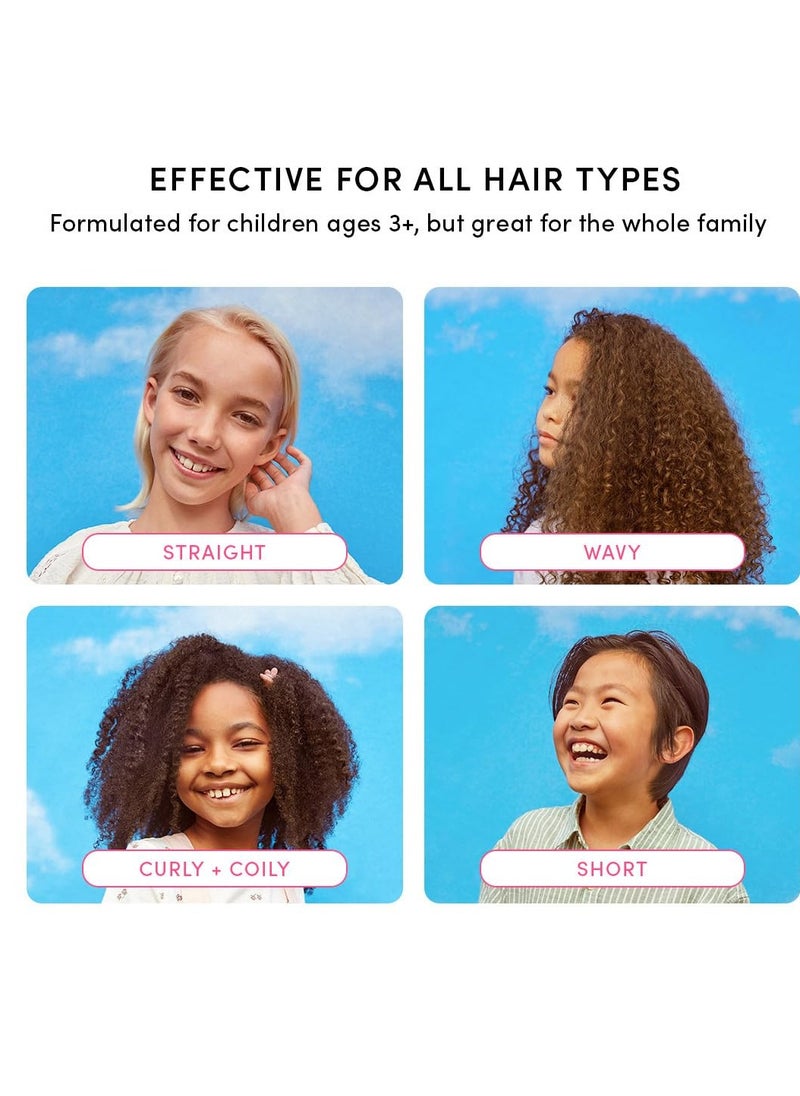 Evereden Happy Hair Duo for Kids: Vegan Shampoo and Conditioner Set with Detangler Brush - Strengthens & Smooths All Hair Types