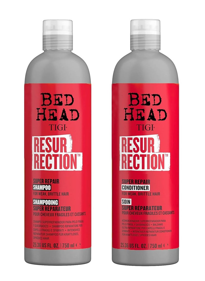 TIGI Bed Head Shampoo & Conditioner For Damaged Hair Resurrection Infused With The Resurrection Plant 2 x 25.36 fl oz