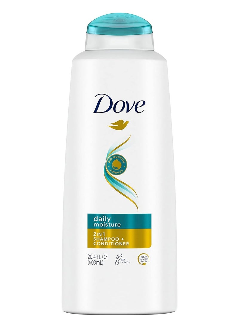 Dove Shampoo & Conditioner Daily Moisture 20.4 oz- Pack of 4