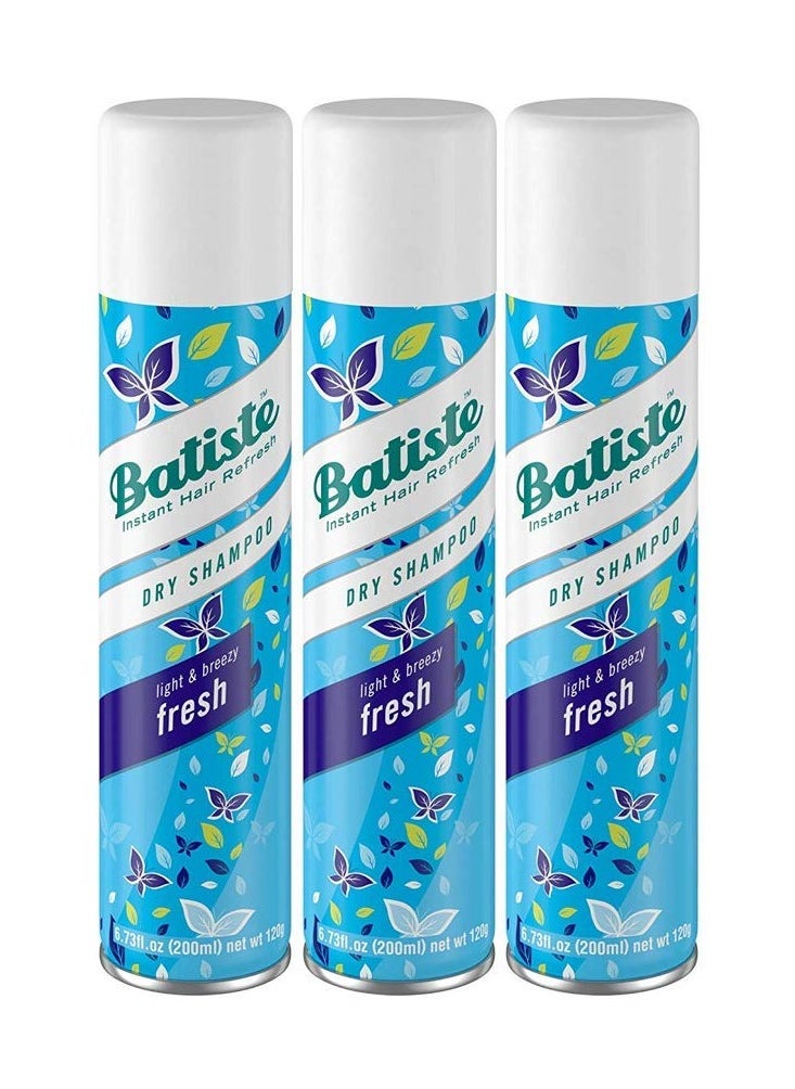 Batiste Shampoo Dry Fresh 6.73 Ounce (199ml) (3 Pack)