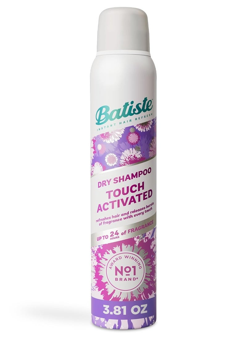 Batiste Touch Activated Dry Shampoo, Up to 24 Hours of Freshness, Absorbs Oil in Hair Between Washes with Lasting Scent Releasing Technology, 3.81 Oz