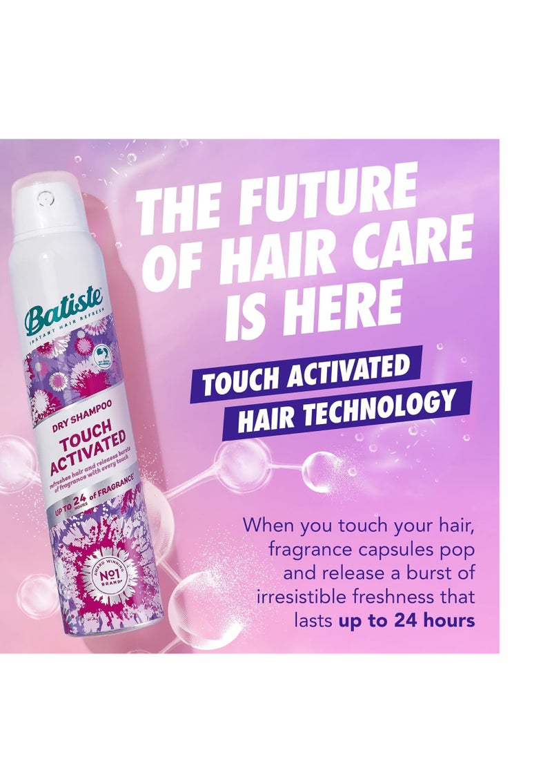 Batiste Touch Activated Dry Shampoo, Up to 24 Hours of Freshness, Absorbs Oil in Hair Between Washes with Lasting Scent Releasing Technology, 3.81 Oz