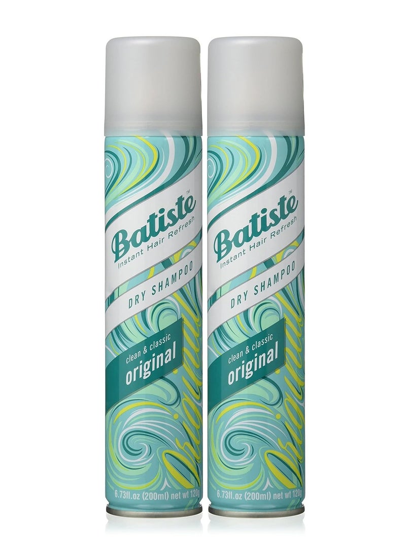 Batiste Dry Shampoo, Original Fragrance, Refresh Hair and Absorb Oil Between Washes, Waterless Shampoo for Added Texture Body, 6.35 OZ Bottle, White