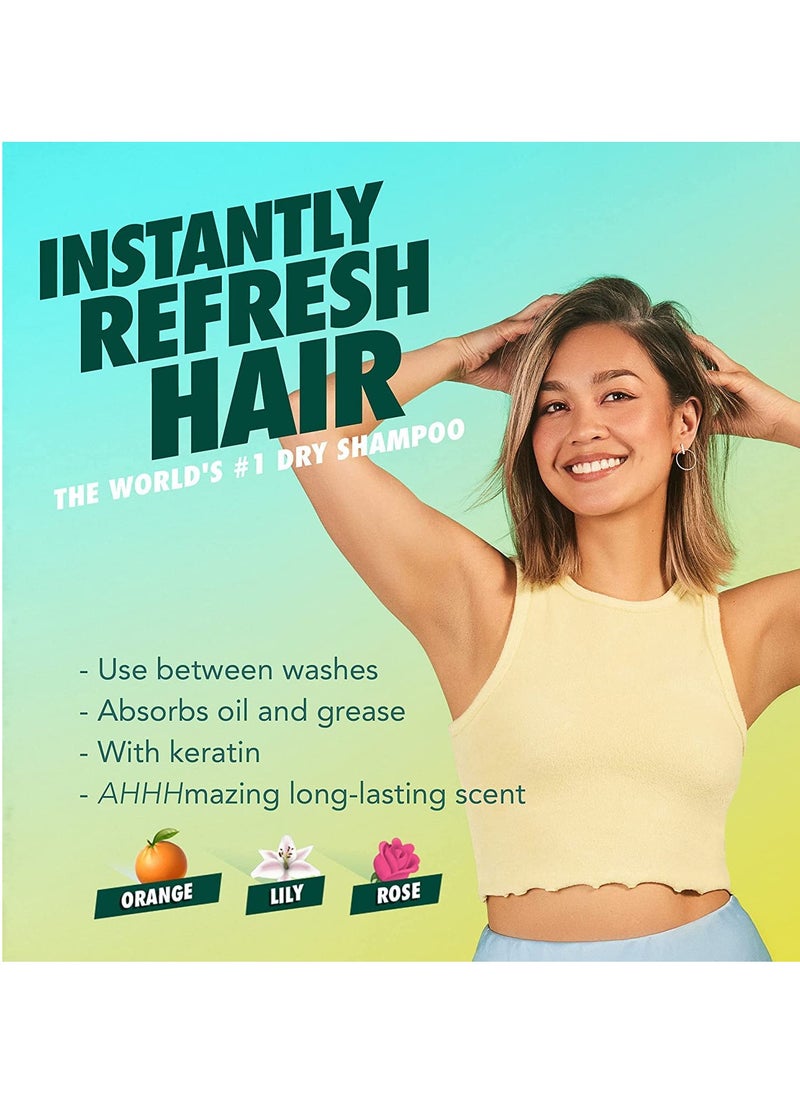 Batiste Dry Shampoo, Original Fragrance, Refresh Hair and Absorb Oil Between Washes, Waterless Shampoo for Added Texture Body, 6.35 OZ Bottle, White