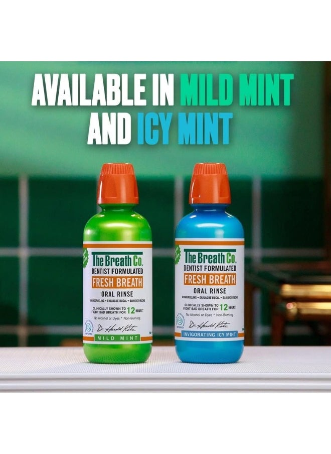 TheraBreath Fresh Breath Oral Rinse Mouthwash for 24 Hours of Fresh Breath -Invigorating Icy Mint