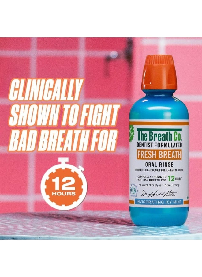 TheraBreath Fresh Breath Oral Rinse Mouthwash for 24 Hours of Fresh Breath -Invigorating Icy Mint