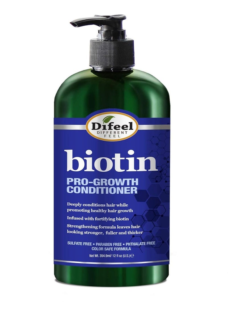 Difeel Pro-Growth Biotin Conditioner for Hair Growth 12 oz. - Conditioner for Thin Hair