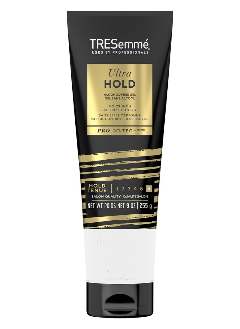 TRESemmé Hair Gel Ultra Hold No Crunch 24H Frizz Control Alcohol-Free 9 oz