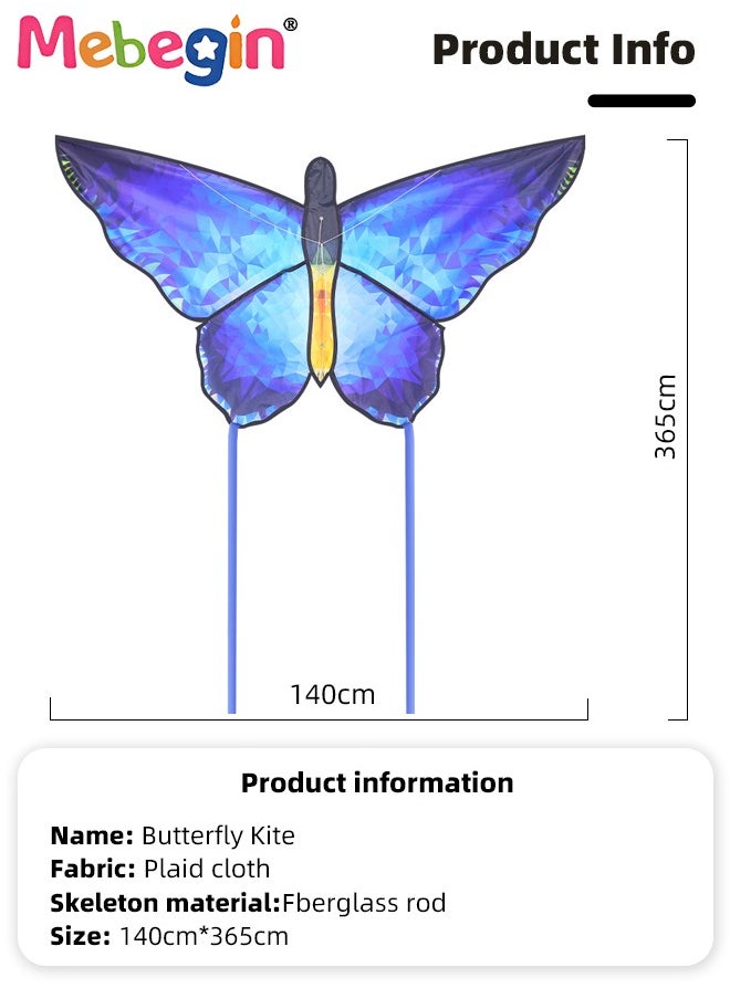 365*140cm Butterfly Huge Kite with 200m Line for Kids and Adults,Double Line String Easy to Fly for Beach Trip Park Family Outdoor Games and Activities