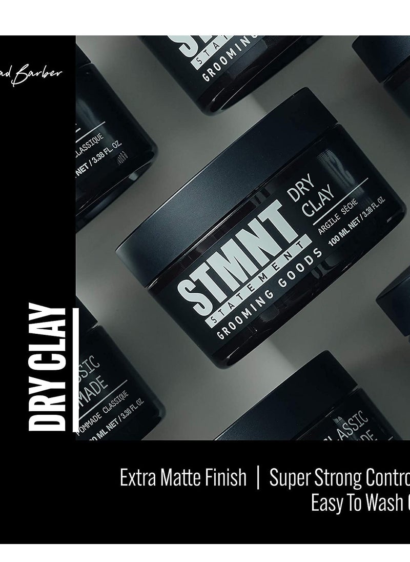 STMNT Grooming Goods Dry Clay | Extra Matte Finish | Super Strong Control | Easy to Wash Out