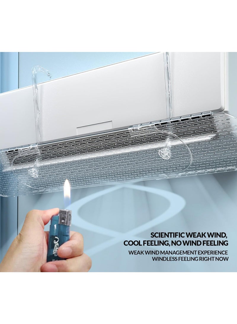 Portable AC Air Flow Deflector Air Conditioner, Adjustable Split AC Air Wing, Transparent Air Deflector, Air Conditioner Air Flow Deflector, Transparent AC Vent Deflector for Heating & Cooling