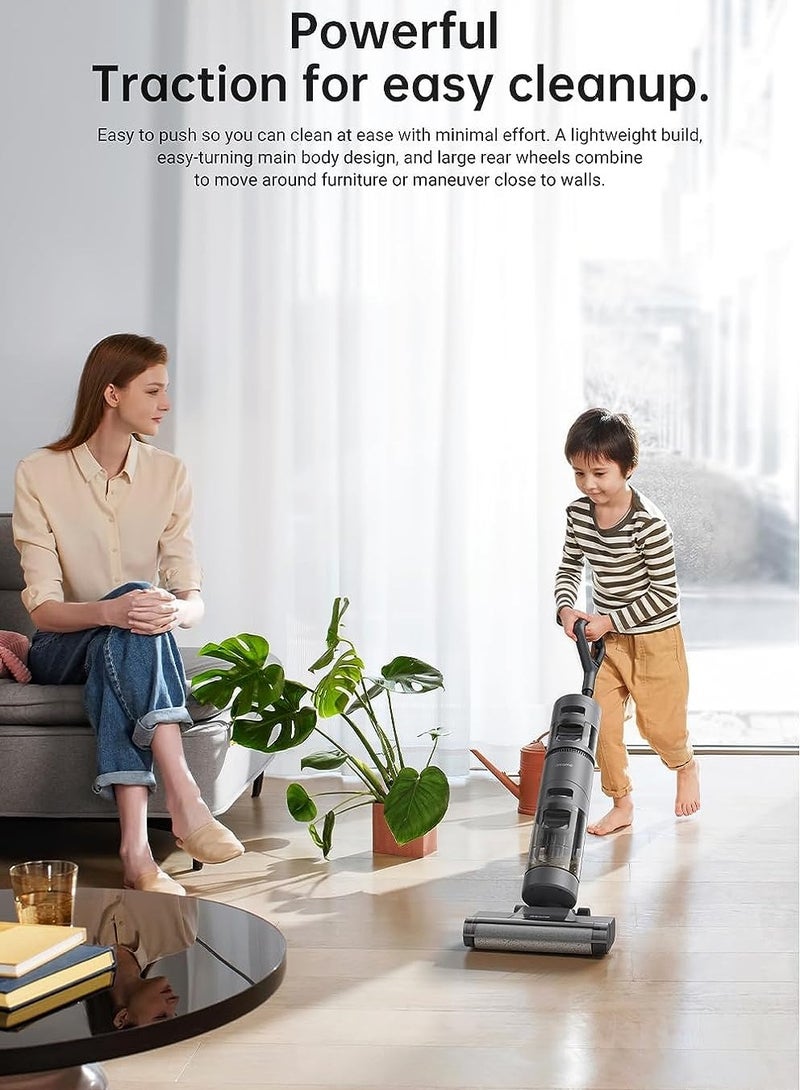 Dreame H12 Core Wet-Dry Vacuum Cleaner, Lightweight Smart Cordless Vacuum and Mop, Intelligent Dirt Detection, Automatic Self-Cleaning, for Wood, Vinyl and Other Hard Floors, 2 Year Warranty 200 W HHR22B Grey