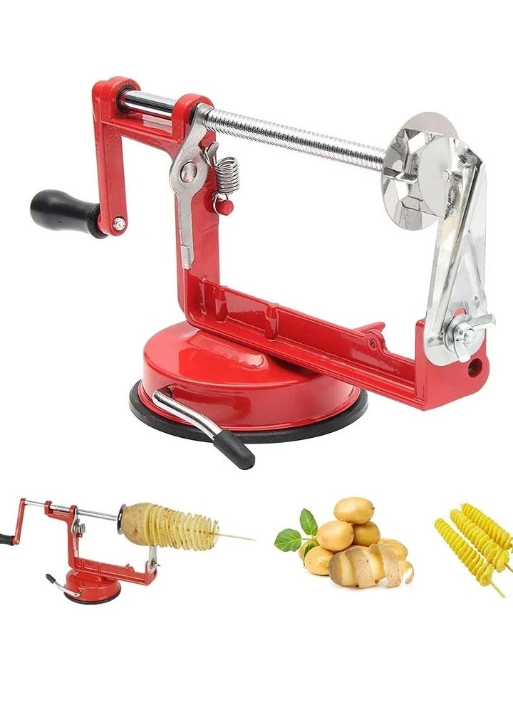 Potatoes Cutter Fries Cutter for Potatoes Tornado Potato Chips Spiral Cutter Manual Stainless Steel Spiral Potato Cutter Twisted Potato Slicer Kitchen Accessories Cooking Tools