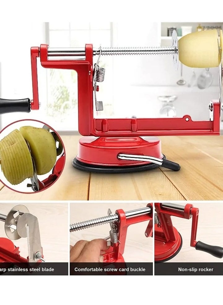 Potatoes Cutter Fries Cutter for Potatoes Tornado Potato Chips Spiral Cutter Manual Stainless Steel Spiral Potato Cutter Twisted Potato Slicer Kitchen Accessories Cooking Tools