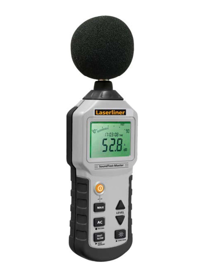 Laserliner Decibel Meter Digital Sound Level Portable SPL Meter 30dB to 130dB Hand-Held Sound Noise Tester Calibrated with LCD Backlit Display Digital Reader Meter for Home, Workshop & Industrial Use