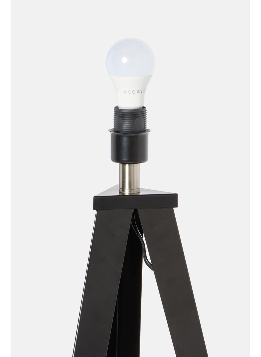 Wooden Floor Lamp Tripod, Black