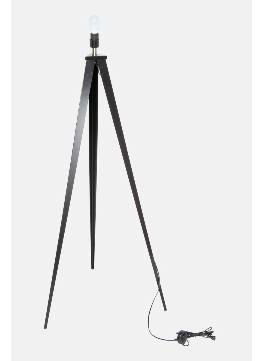 Wooden Floor Lamp Tripod, Black