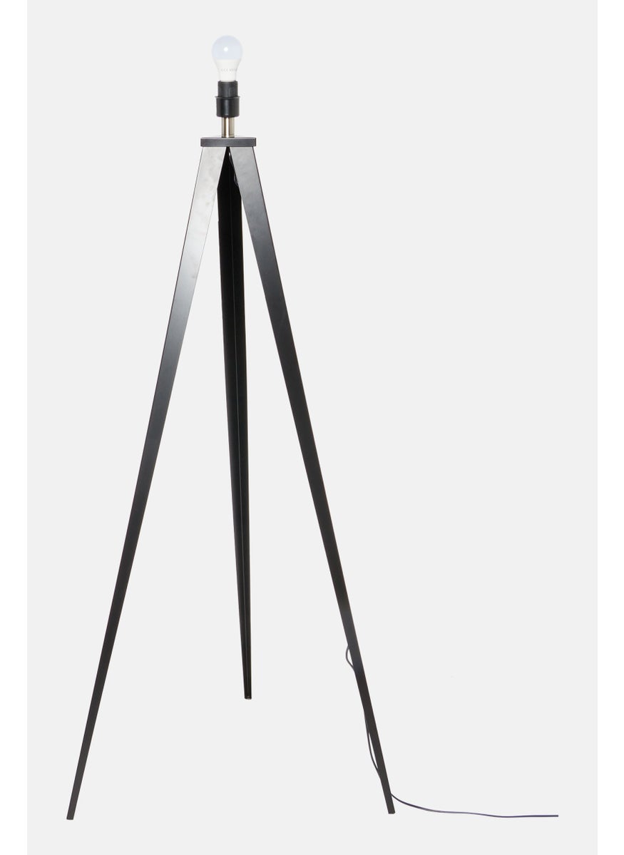 Wooden Floor Lamp Tripod, Black