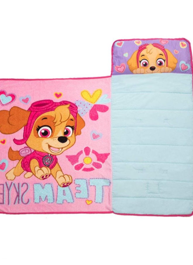 Paw Patrol Team Skye Toddler Nap Mat Set - Includes Pillow and Fleece Blanket – Great for Girls Napping During Daycare or Preschool - Fits Toddlers, Pink