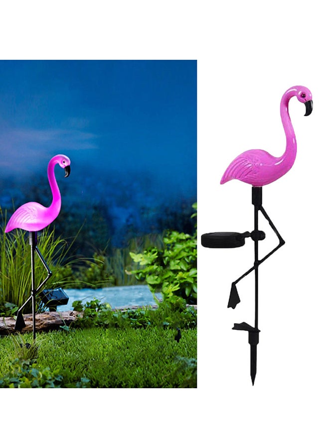 LED Flamingo Solar Power Lawn Lamp Multicolour