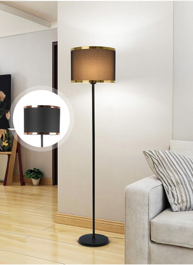 Floor lamp durable eye protection black Nordic fabric remote control dimmable living room lamp suitable for living room sofa side bedroom