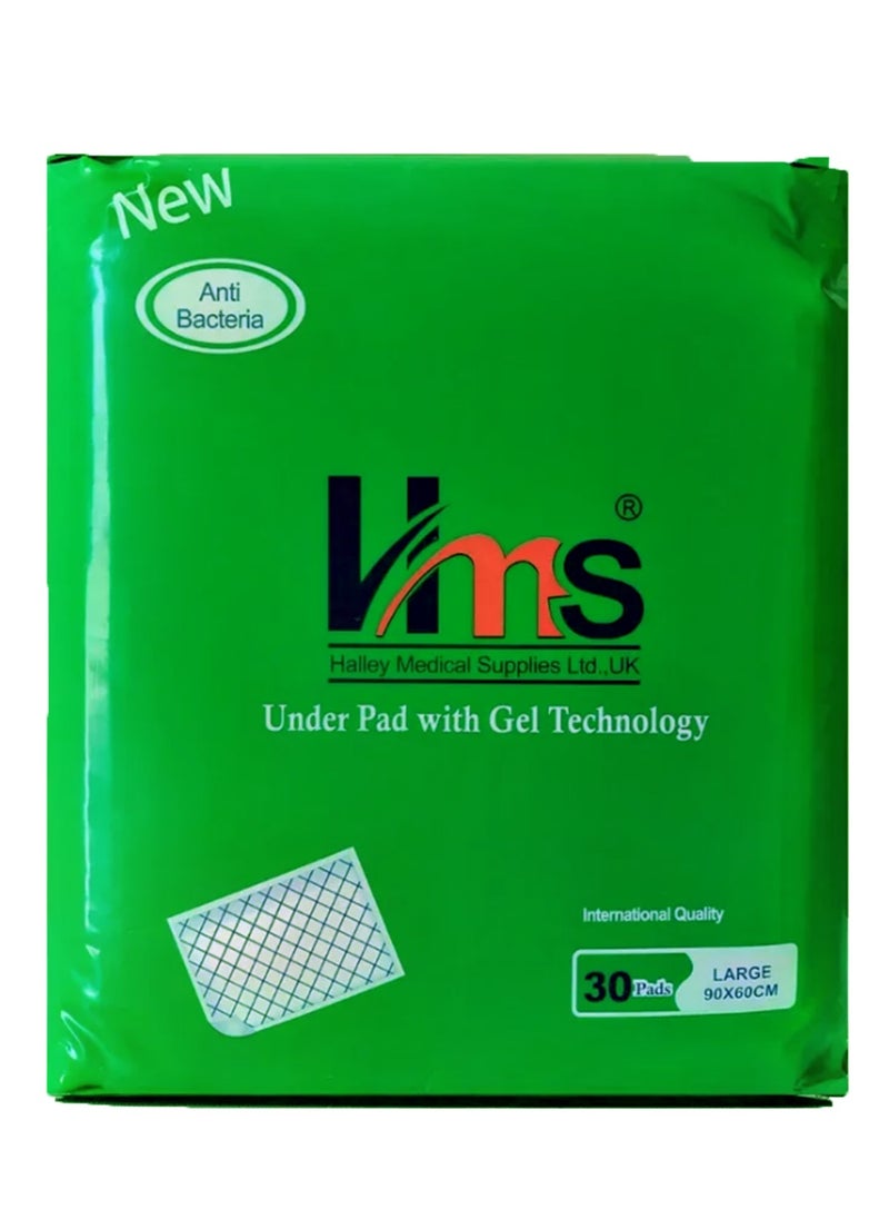 Underpads with Gel Technology for Adult - Bed pads - 180 pads - Large 90x60 cm.