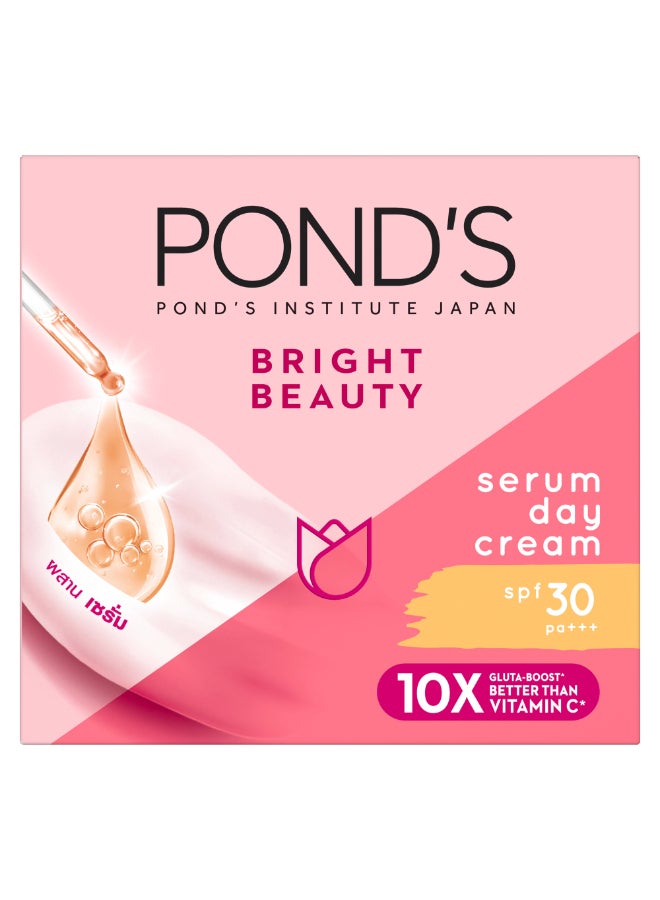 Bright Beauty Serum  Day Cream With SPF 30 Niacinamide And Vitamin E Pink 50grams