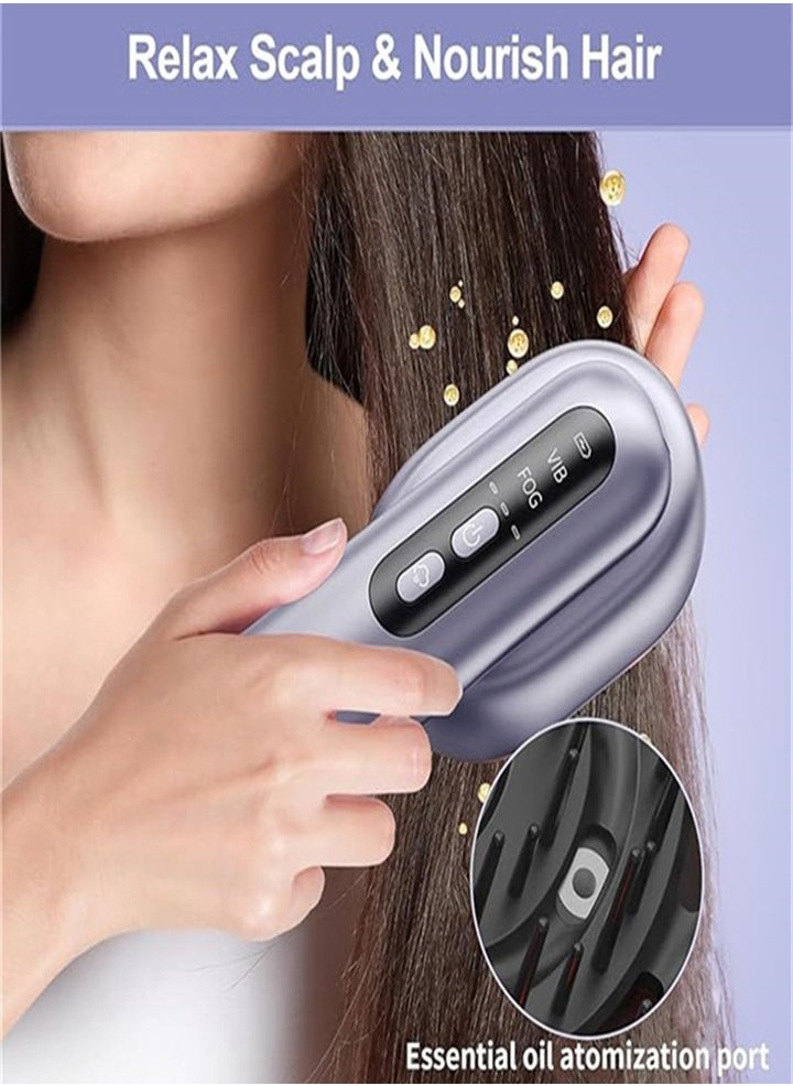 Upgraded version, electric portable scalp massage comb, unique essential oil atomization function, massage the scalp while nourishing the hair, deep massage, relieve head pressure, relax muscles