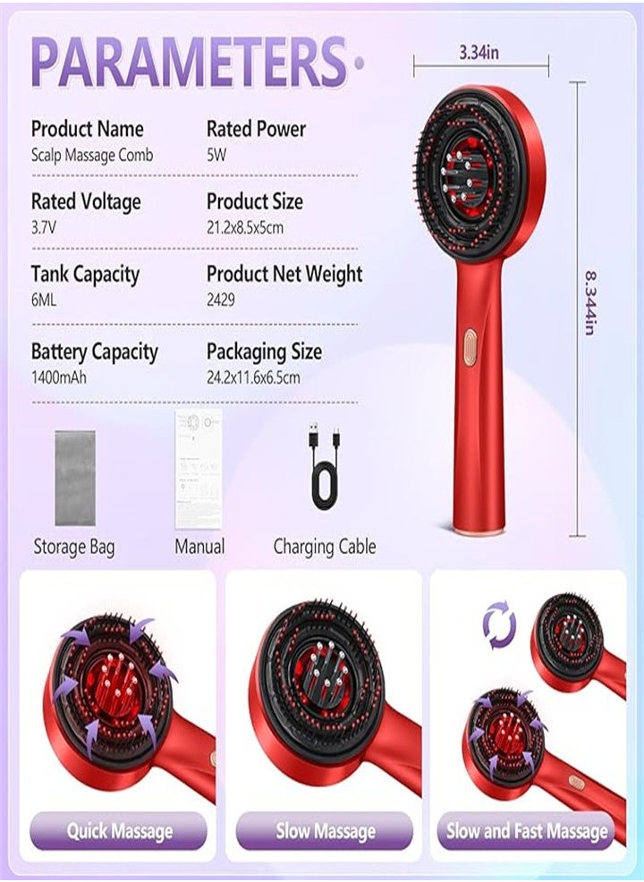 Multifunctional three-in-one new hair oil applicator, scalp oil applicator, ipx7 waterproof, relieve fatigue and stress