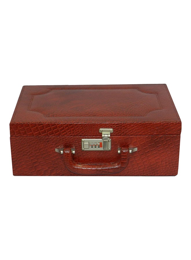 Leather Perfume Storage Box Red 14.3x5inch