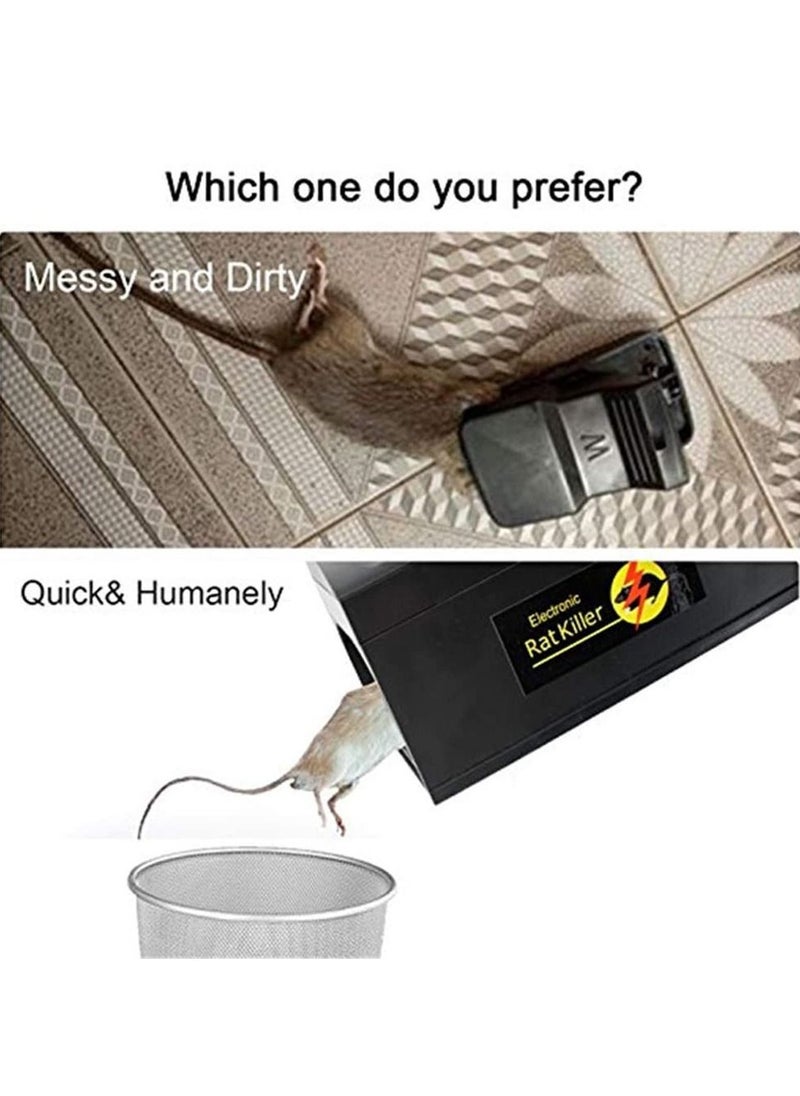 Mouse Trap Electric Rat Trap - Indoor Pest Control Rodent Zapper for Home Safe & Clean