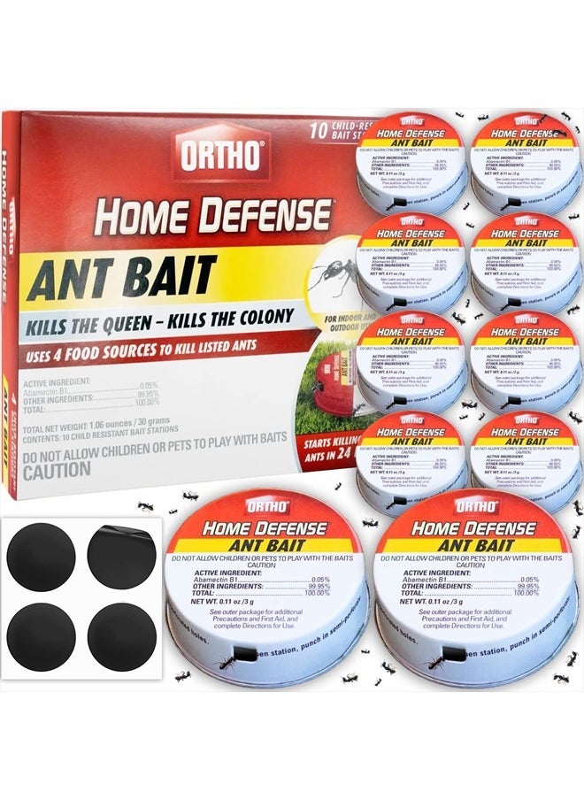 Ant Traps Indoor by ORTHO Home Defense 10pk- Metallic & Adhesive Ant Killer Indoor & Ant Killer Outdoor - Ant Trap & Ant Bait Traps Indoor Ant Killer - Ant Traps Outdoor,Ant Bait Outdoor