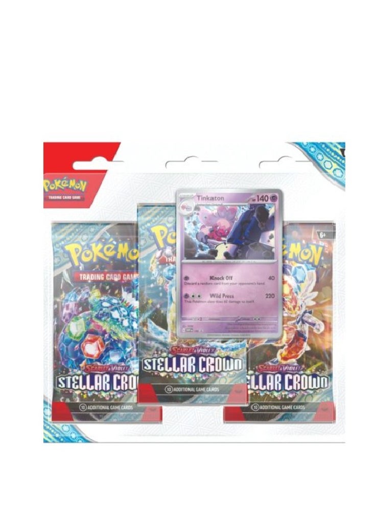 Pokemon TCG: Scarlet & Violet Stellar Crown (SV07) 3 Pack Blister Assorment