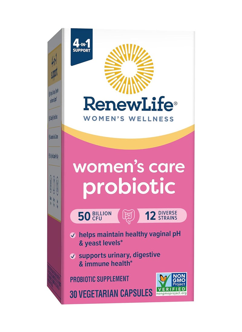 Women Care Probiotic Supplement, 50 Billion CFU, 12 Strains, 30 Capsules