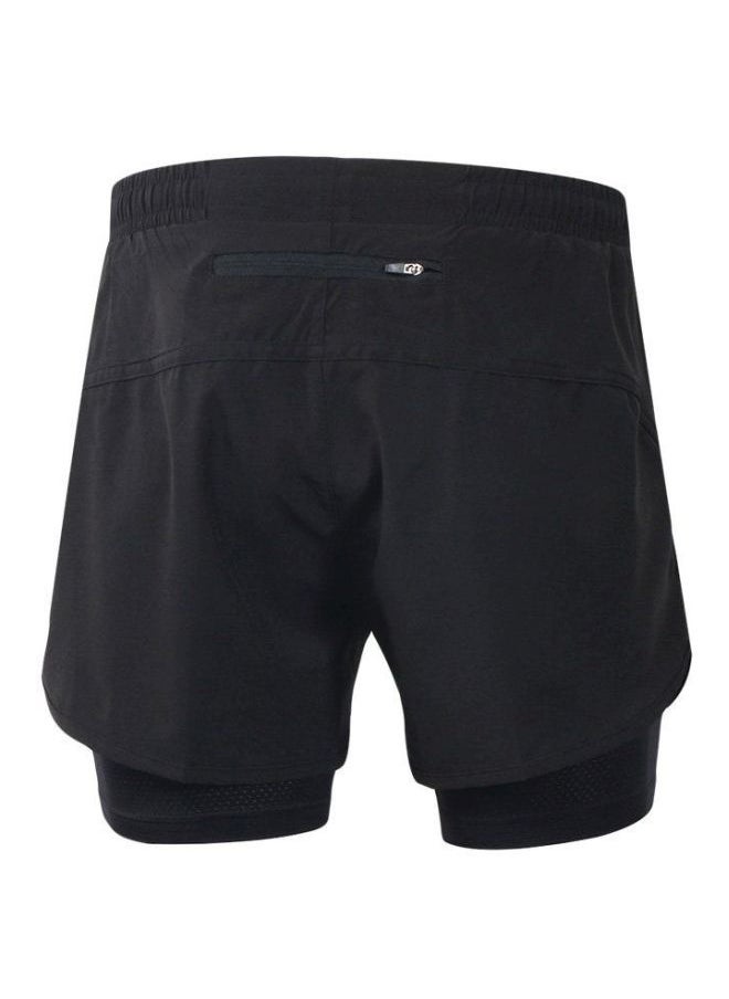 2-In-1  Breathable Jogging Cycling Shorts With Longer Liner