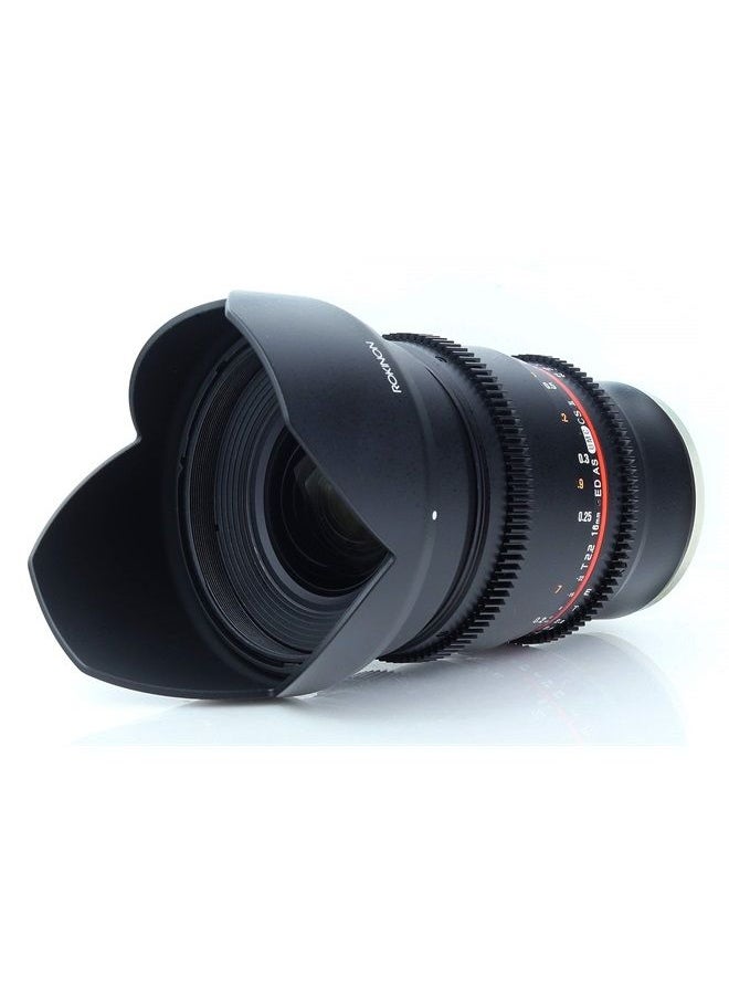 DS16M-NEX 16mm T2.2 Cine Wide Angle Lens for Sony Alpha E-Mount Interchangeable Lens Cameras,Black