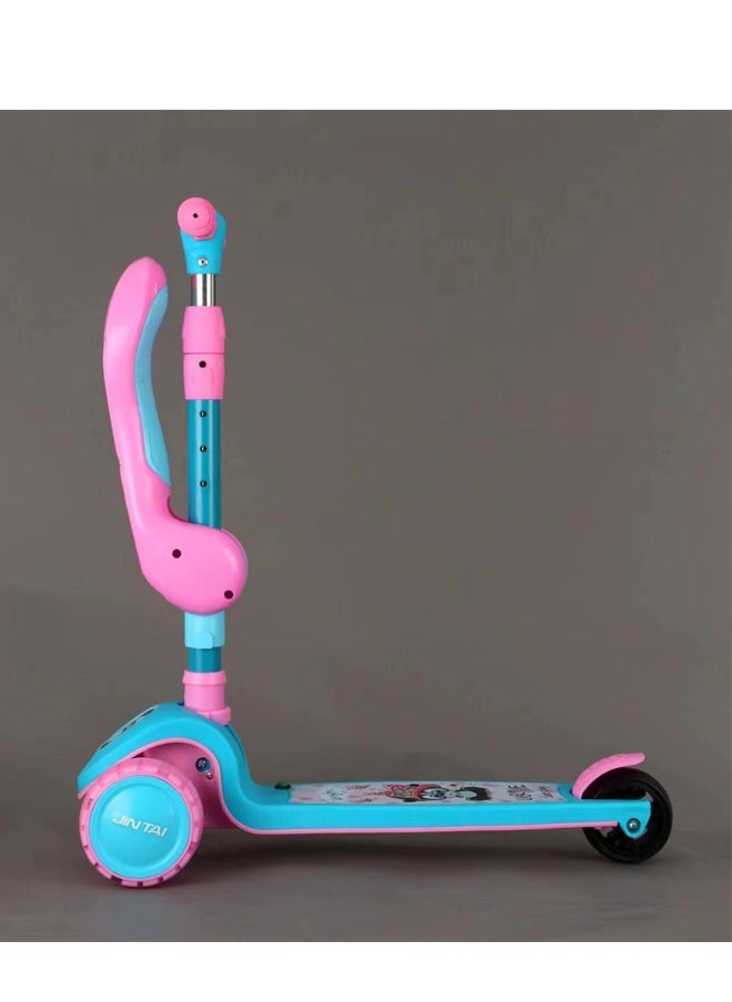 Kids 3 wheel Mini Height- Adjustable Kick Scooter