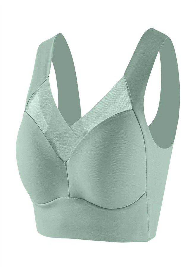 Thin And Breathable Vest Underwear Without Steel Rings Light Green