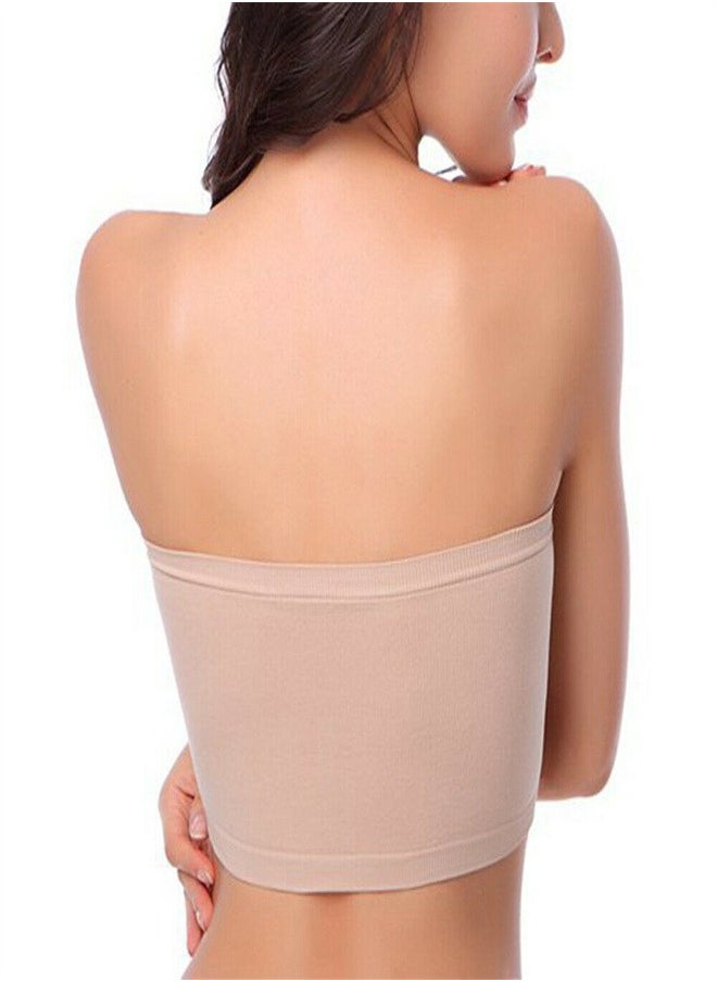 Strapless Women's One Line Thin Invisible Underwear Apricot Color