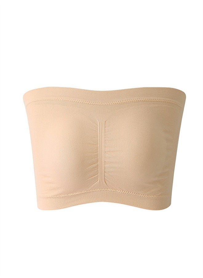 Strapless Women's One Line Thin Invisible Underwear Apricot Color