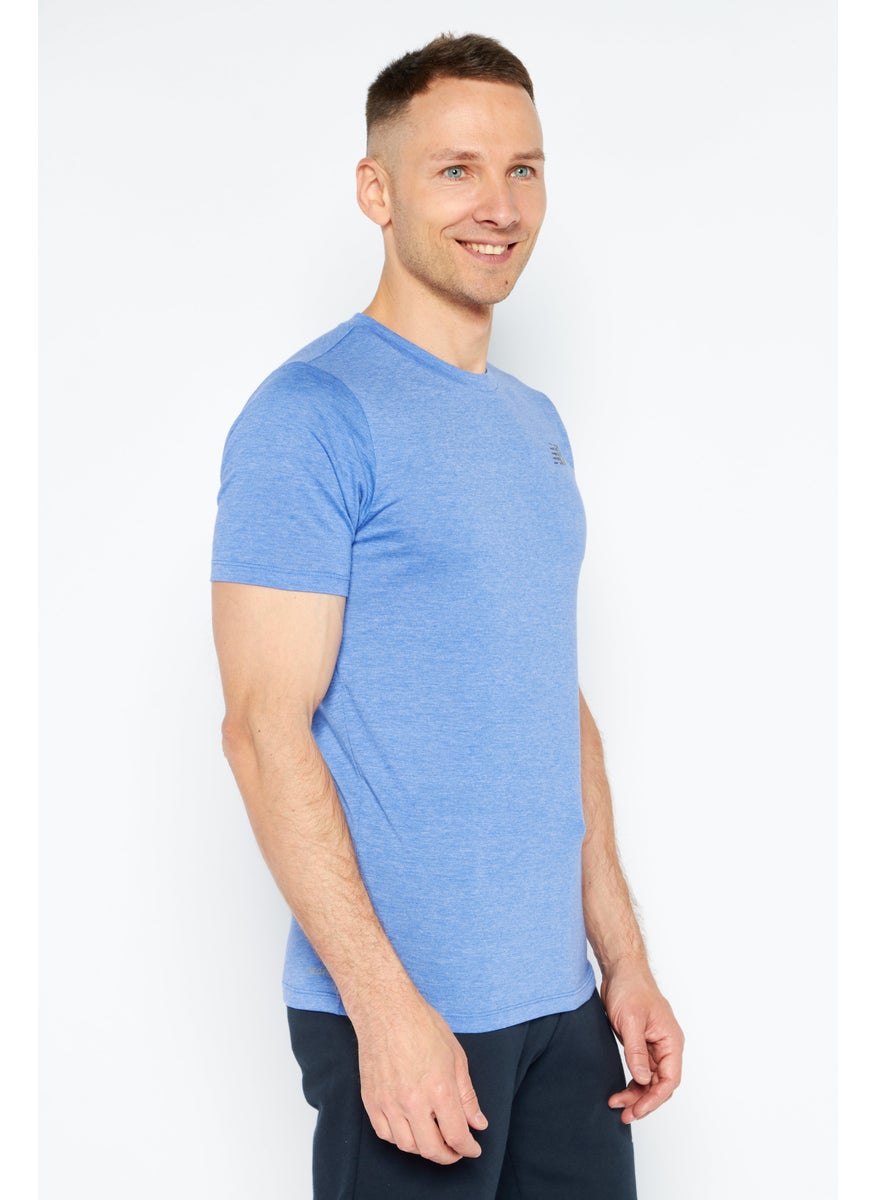 Men Sportswear Fit Short Sleeves Training T-Shirt, Blue