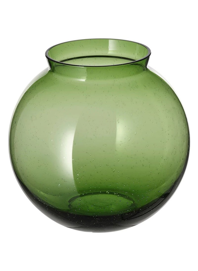 KONSTFULL Vase, green, 19 cm