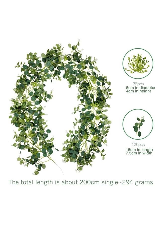 Artificial Eucalyptus Leaves Garland Green