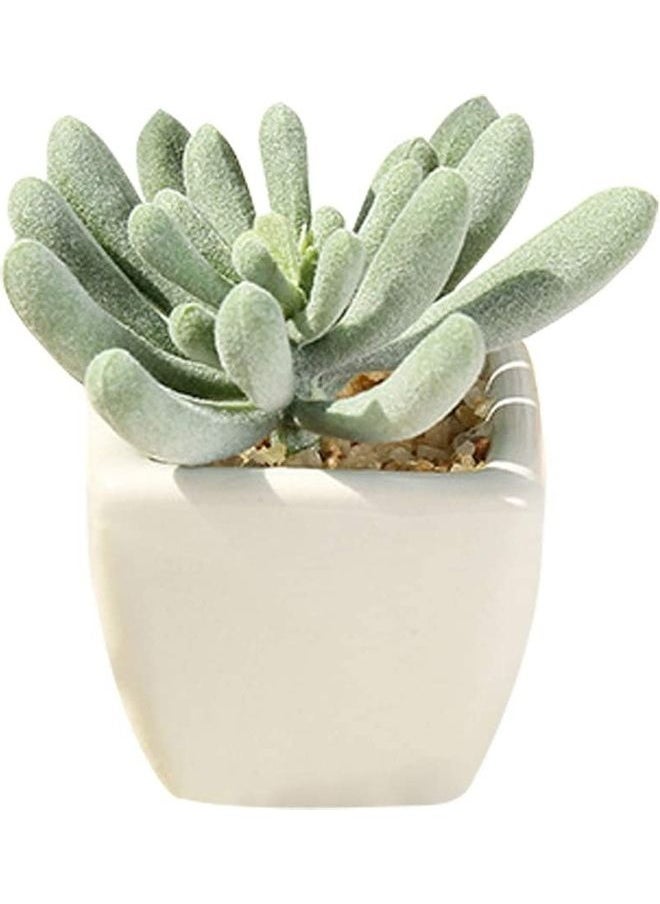 Artificial Plant With Pot Green/White